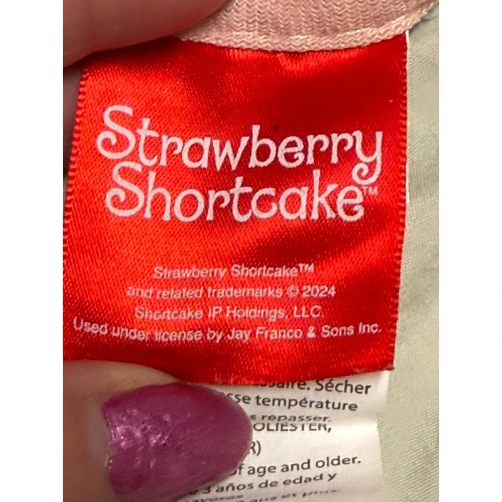 Strawberry Shortcake Treat Your Self Plush Throw Blanket Blue Polka Dot 2024